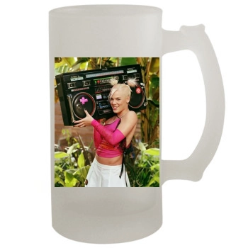 Pink 16oz Frosted Beer Stein