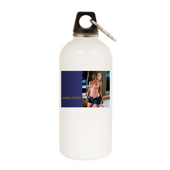 Rachel Stevens White Water Bottle With Carabiner