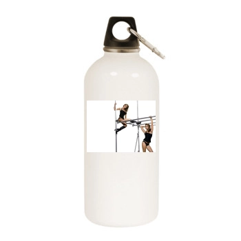 Rachel Stevens White Water Bottle With Carabiner