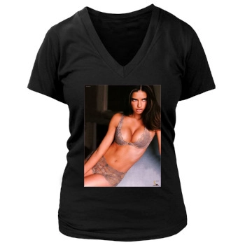 Adriana Lima Women's Deep V-Neck TShirt