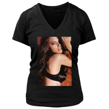 Adriana Lima Women's Deep V-Neck TShirt