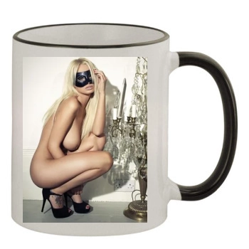 Rhian Sugden 11oz Colored Rim & Handle Mug