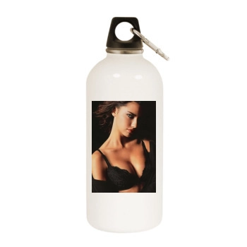 Adriana Lima White Water Bottle With Carabiner