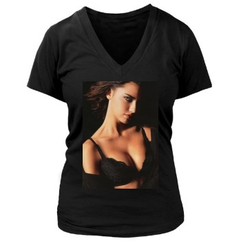 Adriana Lima Women's Deep V-Neck TShirt