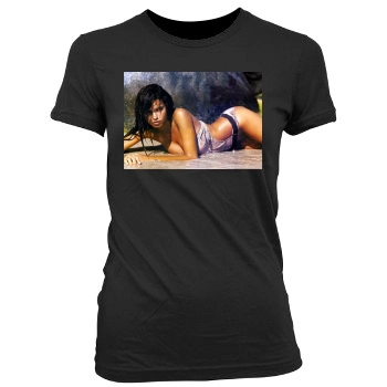 Adriana Lima Women's Junior Cut Crewneck T-Shirt