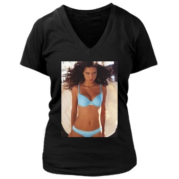 Adriana Lima Women's Deep V-Neck TShirt