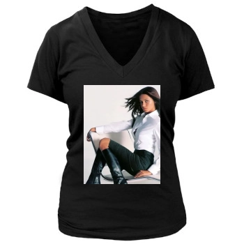 Adriana Lima Women's Deep V-Neck TShirt