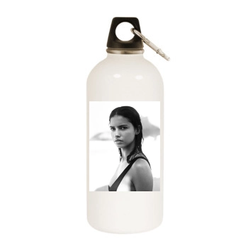 Adriana Lima White Water Bottle With Carabiner