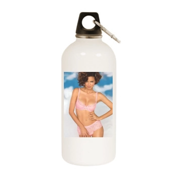 Adriana Lima White Water Bottle With Carabiner