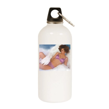 Adriana Lima White Water Bottle With Carabiner