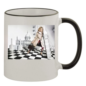 Rosamund Pike 11oz Colored Rim & Handle Mug