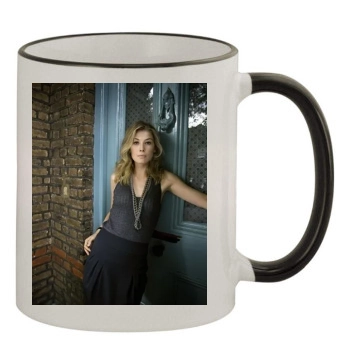 Rosamund Pike 11oz Colored Rim & Handle Mug