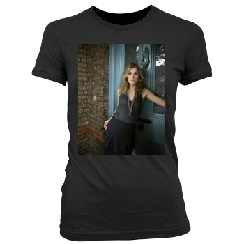 Rosamund Pike Women's Junior Cut Crewneck T-Shirt