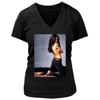 Adriana Lima Women's Deep V-Neck TShirt