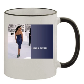 Rosario Dawson 11oz Colored Rim & Handle Mug