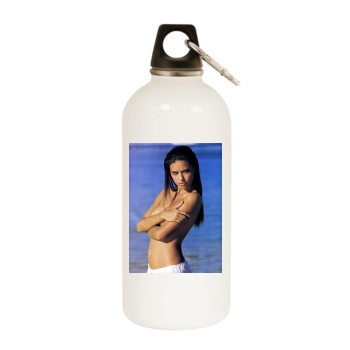 Adriana Lima White Water Bottle With Carabiner