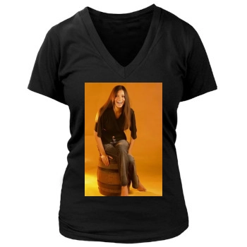 Adriana Lima Women's Deep V-Neck TShirt