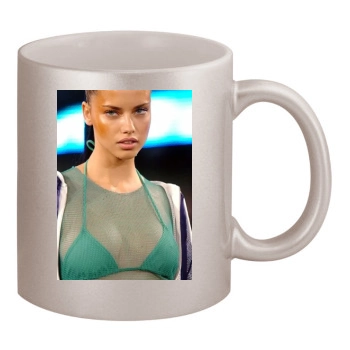 Adriana Lima 11oz Metallic Silver Mug