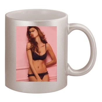 Adriana Lima 11oz Metallic Silver Mug