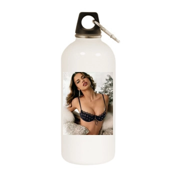 Adriana Lima White Water Bottle With Carabiner