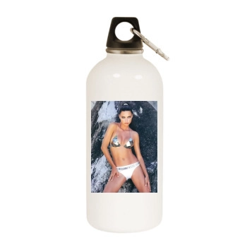 Adriana Lima White Water Bottle With Carabiner