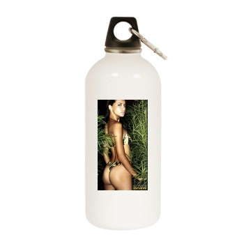 Adriana Lima White Water Bottle With Carabiner