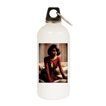 Adriana Lima White Water Bottle With Carabiner