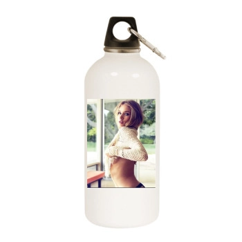 Rosie Huntington-Whiteley White Water Bottle With Carabiner