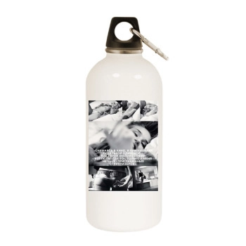 Rosie Huntington-Whiteley White Water Bottle With Carabiner