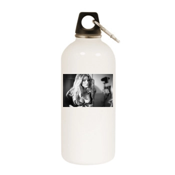 Rosie Huntington-Whiteley White Water Bottle With Carabiner