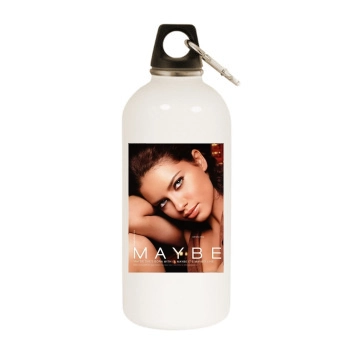 Adriana Lima White Water Bottle With Carabiner