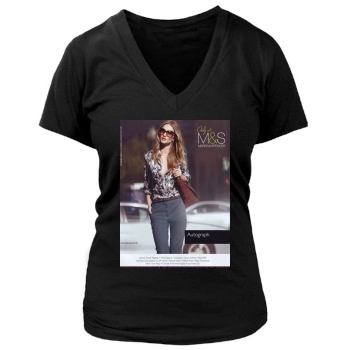 Rosie Huntington-Whiteley Women's Deep V-Neck TShirt