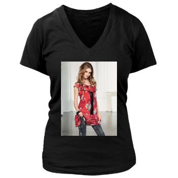 Rosie Huntington-Whiteley Women's Deep V-Neck TShirt