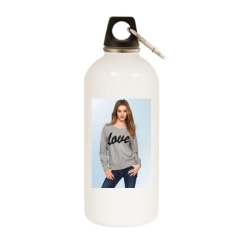 Rosie Huntington-Whiteley White Water Bottle With Carabiner