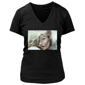 Rosie Huntington-Whiteley Women's Deep V-Neck TShirt