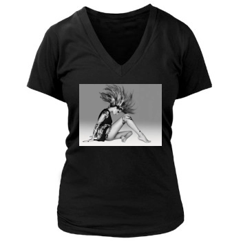 Rosie Huntington-Whiteley Women's Deep V-Neck TShirt