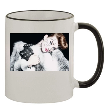 Rosie Huntington-Whiteley 11oz Colored Rim & Handle Mug