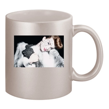 Rosie Huntington-Whiteley 11oz Metallic Silver Mug