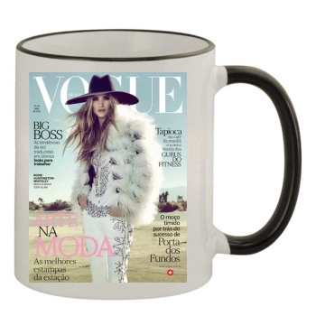 Rosie Huntington-Whiteley 11oz Colored Rim & Handle Mug