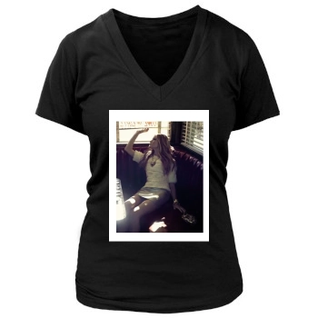 Rosie Huntington-Whiteley Women's Deep V-Neck TShirt