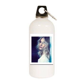 Rosie Huntington-Whiteley White Water Bottle With Carabiner