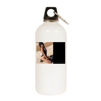 Rosie Huntington-Whiteley White Water Bottle With Carabiner