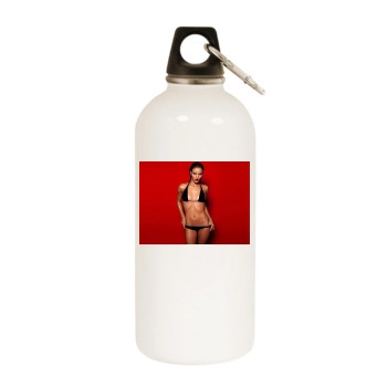 Rosie Huntington-Whiteley White Water Bottle With Carabiner