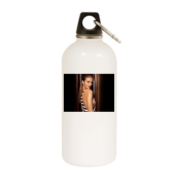 Rosie Huntington-Whiteley White Water Bottle With Carabiner