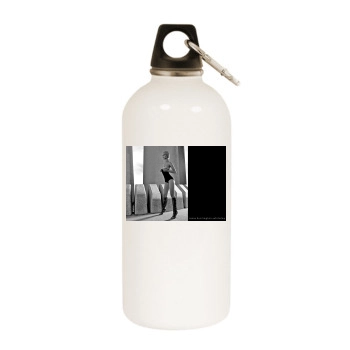 Rosie Huntington-Whiteley White Water Bottle With Carabiner