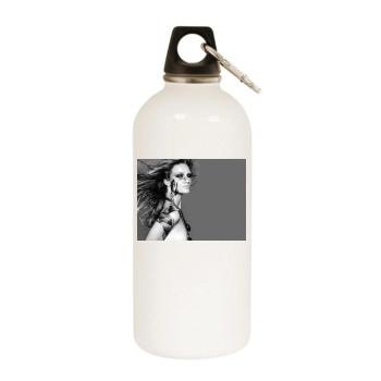 Rosie Huntington-Whiteley White Water Bottle With Carabiner