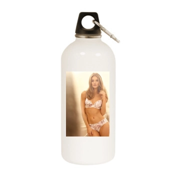 Rosie Huntington-Whiteley White Water Bottle With Carabiner