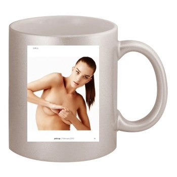 Rosie Huntington-Whiteley 11oz Metallic Silver Mug