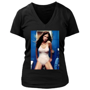 Adriana Lima Women's Deep V-Neck TShirt