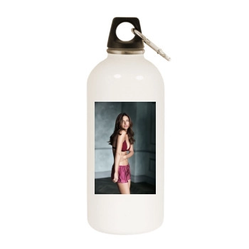 Adriana Lima White Water Bottle With Carabiner